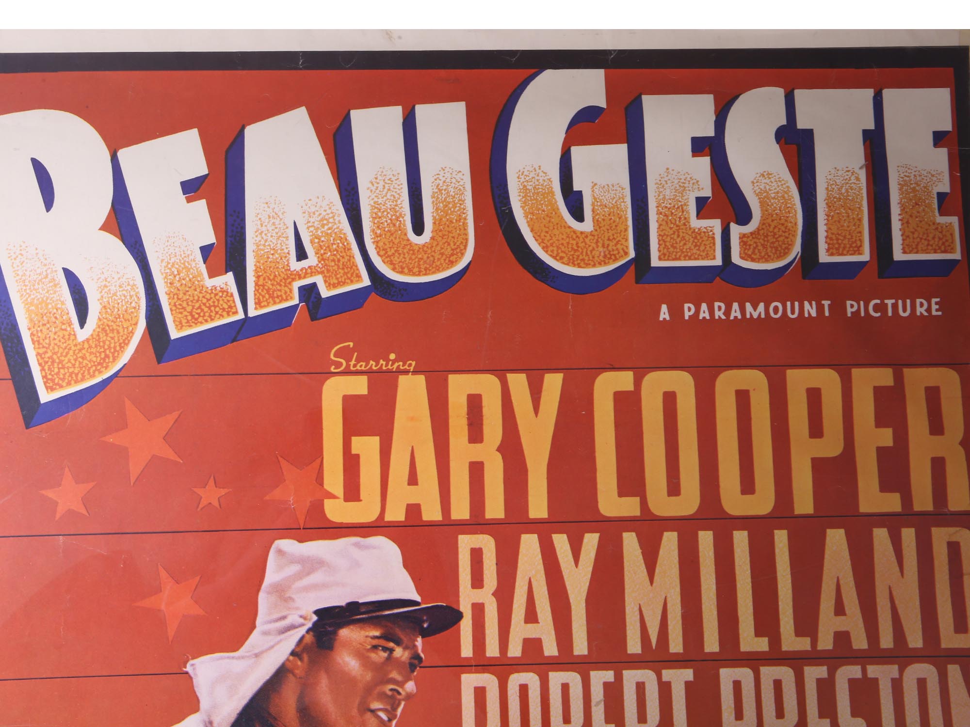 AMERICAN AD POSTER BEAU GESTE GARY COOPER MOVIE PIC-3